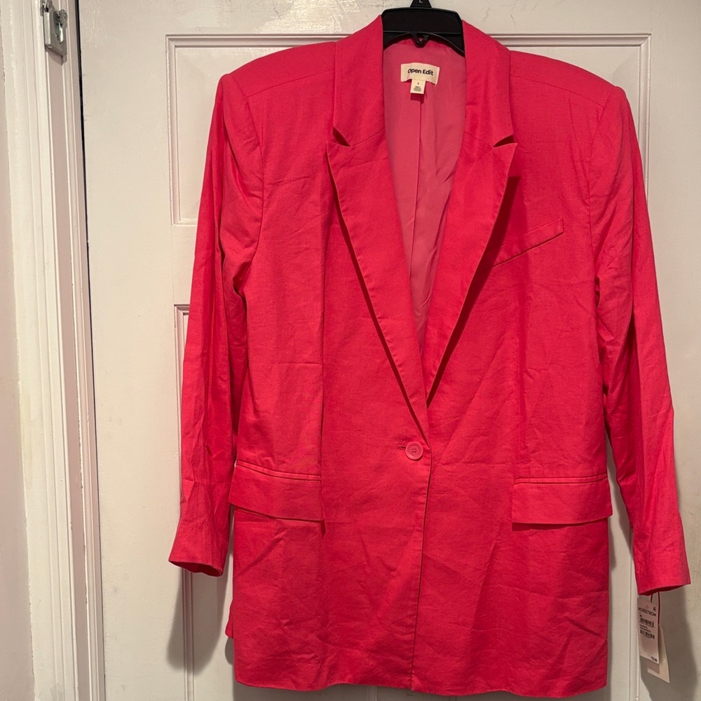 Chic Pink Magenta Blazer by Open Edit